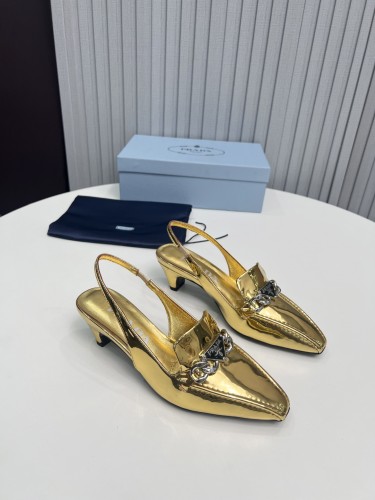 Prada Womens Shoes Sandals Casual Luxury Brand Pumps 4.5cm Heel with Original Box Whatsapp 
