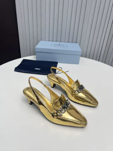 Prada Womens Shoes Sandals Casual Luxury Brand Pumps 4.5cm Heel with Original Box Whatsapp 