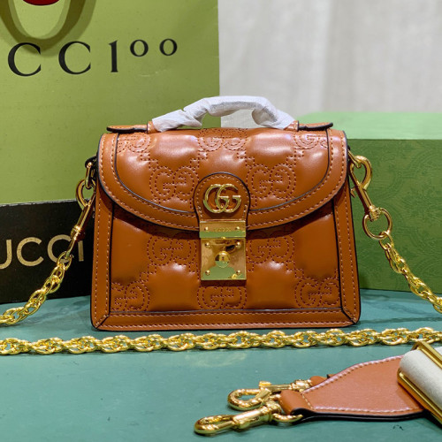 Gucci Womens Messenger Shoulder Bags Luxury Brand Fashion Bags GG matelassé small top handle bag  
