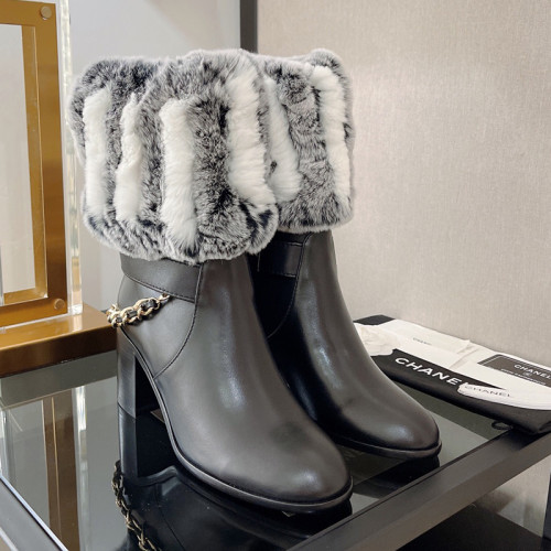 Chanel Womens Shoes Boots Luxury Brand Design with Original Box Women Fashion Ankle Boots Booties 6.5cm Heel