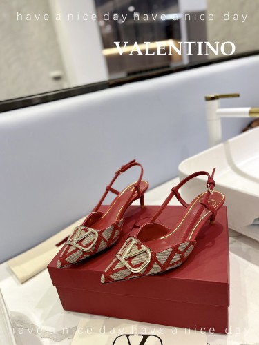 Valentino Garavani Women Fashion Shoes Pumps Luxury Brand Vlogo Signature Calfskin with Original Box 4cm Heel