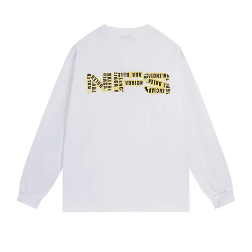 Balenciaga Luxury Brand Women Mens Long Sleeve T-Shirt   