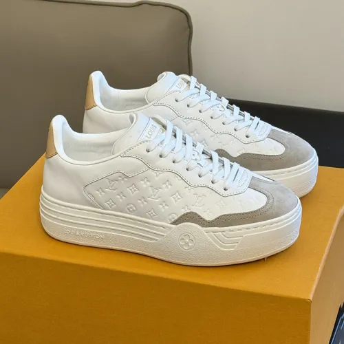 Louis Vuitton Womens Shoes Sneakers Lace-Up Luxury Brand Fashion LV Groovy Platform Sneaker with Original Box 1ACHH0  