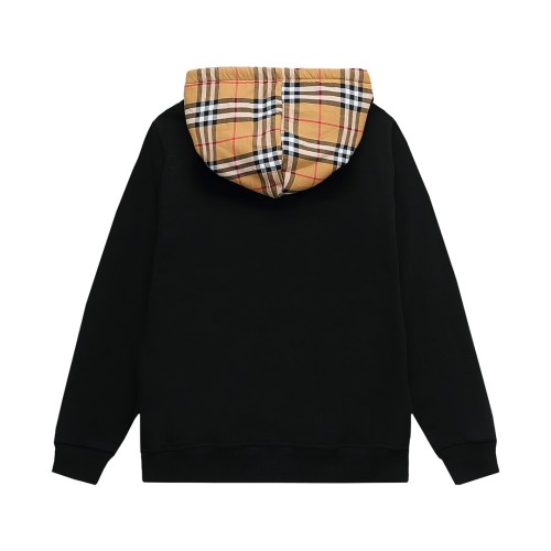 Burberry Womens Mens Sweatshirt Luxury Brand Mens Check Hood Cotton Blend Zip Hoodie 80480261   