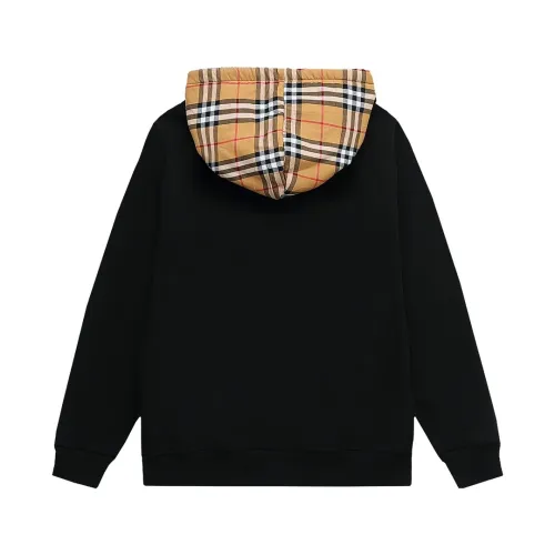 Burberry Womens Mens Sweatshirt Luxury Brand Mens Check Hood Cotton Blend Zip Hoodie 80480261   