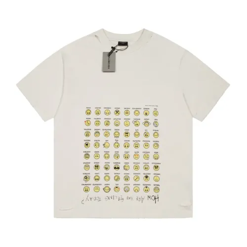 Balenciaga Luxury Brand Women Mens Short Sleeve T-Shirt WOMEN'S HOW ARE YOU FEELING TODAY T-SHIRT OVERSIZED IN WHITE 787349TRVH79109   