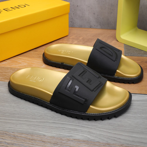 Fendi Men Shoes Slides Sandals Slippers Luxury Brand Mens Shoes with Original Box