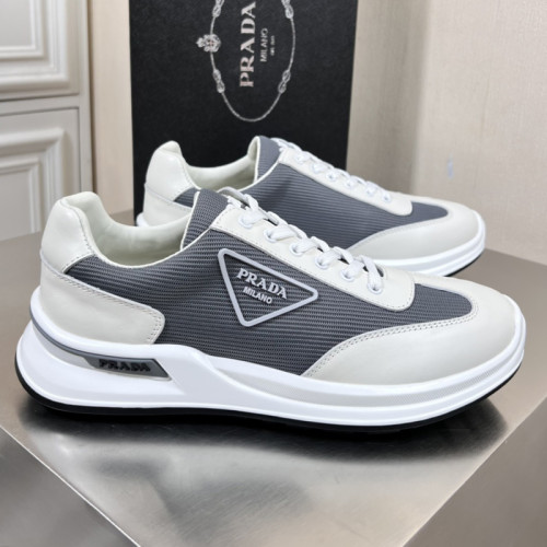 Prada Mens Shoes Casual Luxury Brand Breathable Sneakers with Original Box