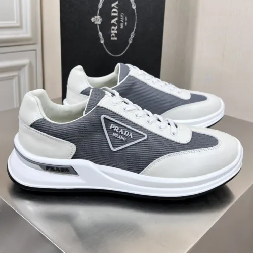 Prada Mens Shoes Casual Luxury Brand Breathable Sneakers with Original Box