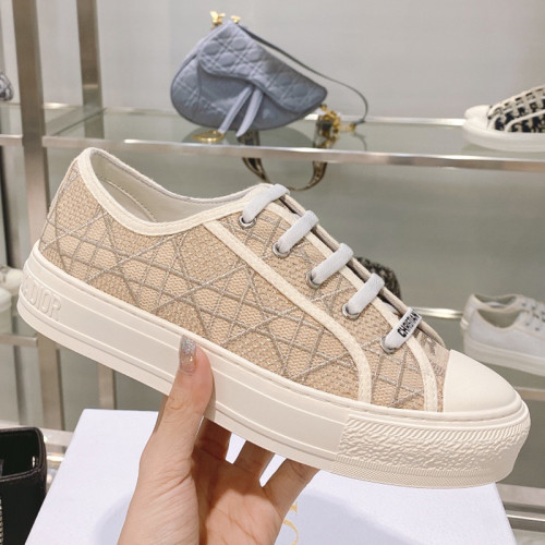 Dior Womens Shoes Fashion Sneakers WALK'N'DIOR SNEAKER Cotton Canvas Luxury Brand with Original Box Whatsapp 