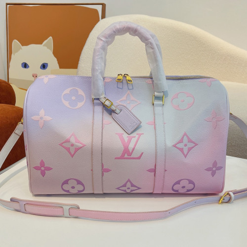 Louis Vuitton Womens and Mens Unisex Bags Luxury Brand LV Keepall Bandoulière 45 Fashion Design Travel Bag