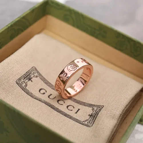 Gucci Luxury Men Womens Ring with Original Box
