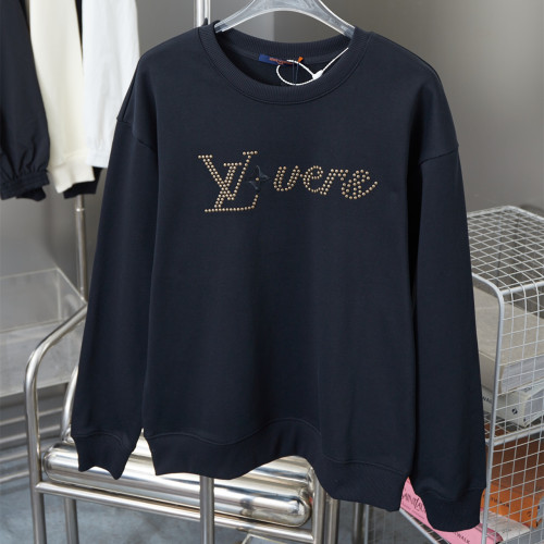 Louis Vuitton Womens Mens Long Sleeve Sweatshirt Luxury Brand Mens Sweatshirts Cotton Signature Crewneck 1AFVAQ   