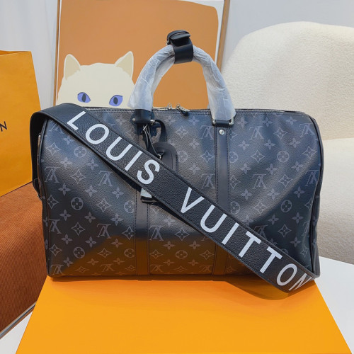 Louis Vuitton Womens and Mens Unisex Bags Luxury Brand LV Keepall Bandoulière 45 Fashion Design Travel Bag