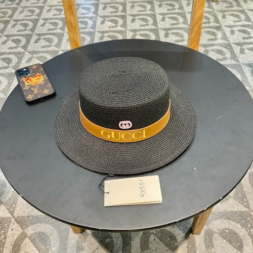 Gucci Womens Cap Bucket Hat Straw Hat Luxury Brand with Original Box  