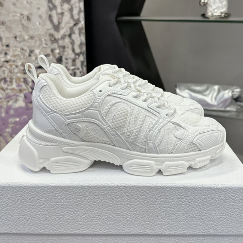 Dior Womens Shoes Sneakers Casual Luxury Brand Dior Chrono Sneaker Mesh and White Leather-Effect Panels with Original Box KCK414TRM_S10W whatsapp 