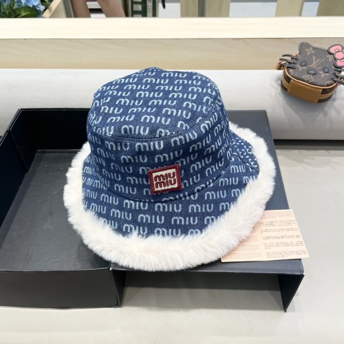 Miumiu Womens Cap Bucket Hat Luxury Brand with Original Box  