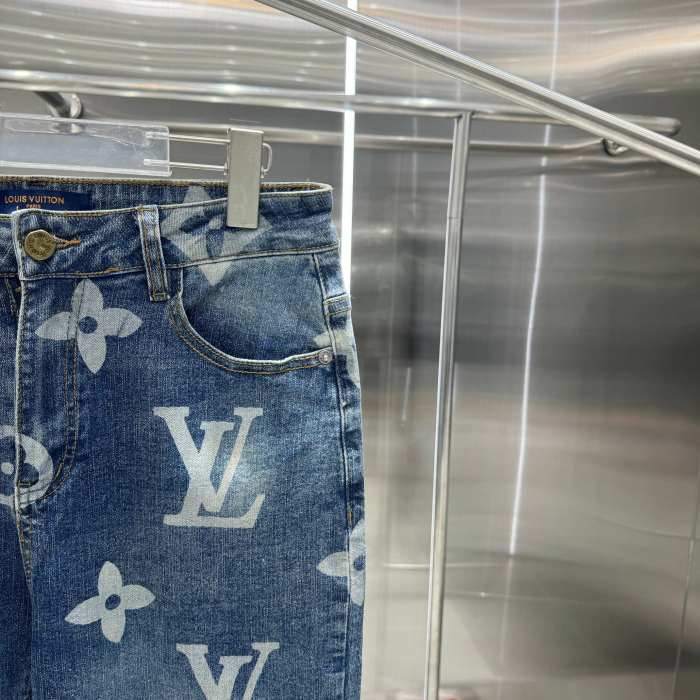 Louis Vuitton Luxury Brand Women Mens Pant Jeans   