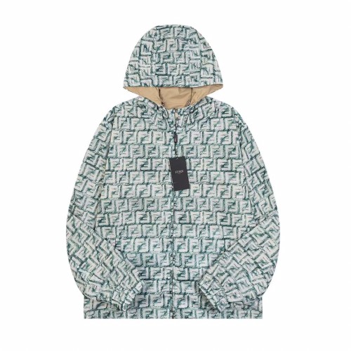 Fendi Men Womens Coat Luxury Brand Mens Reversible Hoodie Jacket Top Quality   