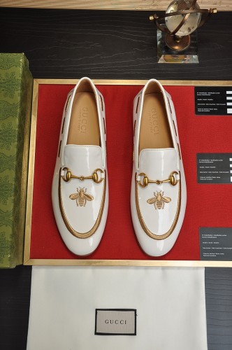 Gucci Mens Shoes Leather Design Luxury Brand Business Dress Shoes for Men with Original Box