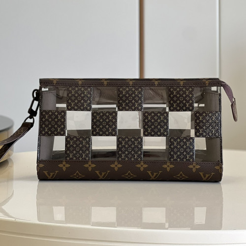 Louis Vuitton Mens Bags Clutch Wallets Luxury Brand Fashion Type Standing Pouch M81588 with Original Box