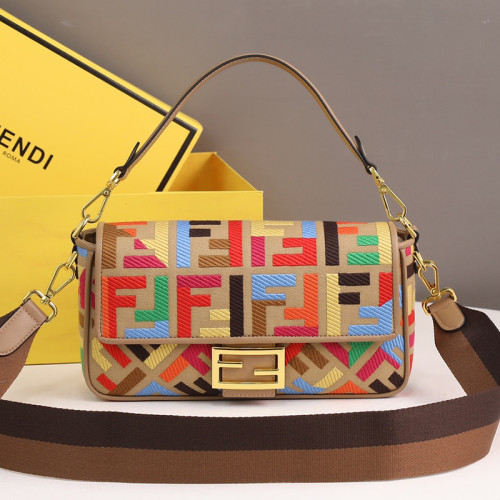 Fendi Womens Bag Shoulder Bags Luxury Brand Baguette bag Fashion Bags for Women with Original Box 8BR600A72VF1AQA