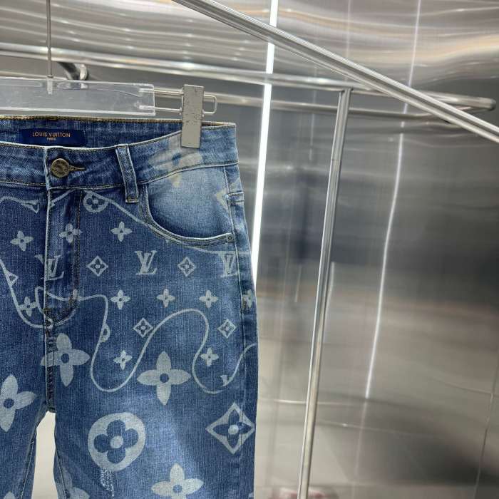 Louis Vuitton Luxury Brand Women Mens Pant Jeans   