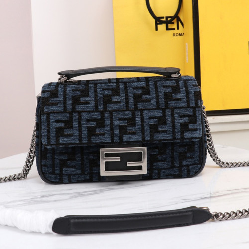 Fendi Womens Bag Shoulder Bags Luxury Brand Baguette fabric bag Fashion Bags for Women with Original Box 8BR600A72VF1AQA