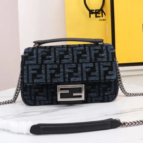 Fendi Womens Bag Shoulder Bags Luxury Brand Baguette fabric bag Fashion Bags for Women with Original Box 8BR600A72VF1AQA