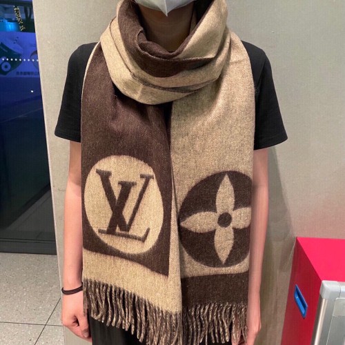 Louis Vuitton Scarves Men Womens Fashion Scarf with Original Box   