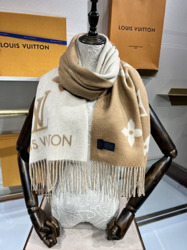 Louis Vuitton Scarves Men Womens Fashion Scarf with Original Box   