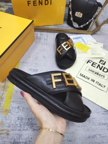 Fendi Mens Shoes Fashion Slippers Luxury Brand Casual Fendi Sandals for Men with Original Box  