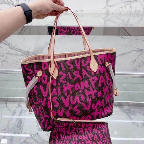 Louis Vuitton Womens Bags Handbags Luxury Brand Fashion Type NEVERFULL MM M21352 Silver Coated canvas