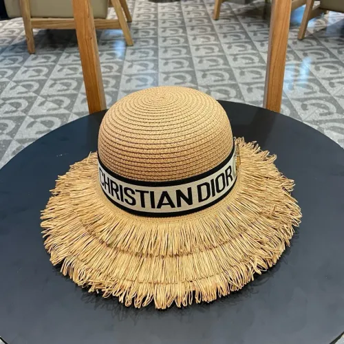 Dior Womens Straw Hat Luxury Brand Design Dior Cap with Original Box  