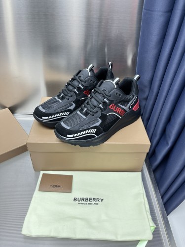 Burberry Men Shoes Fashion Sneakers Luxury Brand Vintage Cotton Sneaker with Original Box