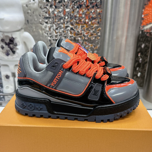 Louis Vuitton Mens Shoes Fashion Sneakers Design Luxury Brand LV TRAINER SNEAKER 1ABLVV Mix of materials with Original Box 1ABLUR  