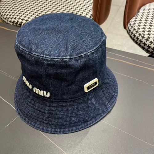 Miumiu Womens Cap Bucket Hat Luxury Brand with Original Box  