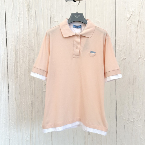 Prada Luxury Brand Womens Short Sleeve T-Shirt Polo Shirt   
