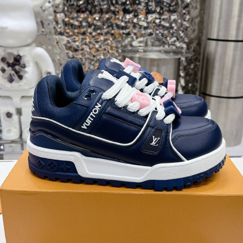 Louis Vuitton Mens Shoes Fashion Sneakers Design Luxury Brand LV TRAINER SNEAKER 1ABLVV Mix of materials with Original Box 1ABLUR  