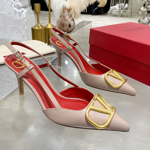 Valentino Garavani Women Fashion Shoes Pumps Luxury Brand Vlogo Signature Calfskin with Original Box 7cm Heel Whatsapp 