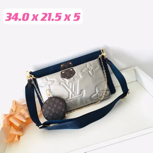 Louis Vuitton Womens Bags Clutch Wallets Luxury Brand Fashion Type Messenger Bags Multi Pochette Accessoires  