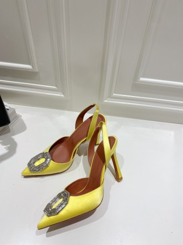Amina Muaddi Womens Shoes Sandals Slippers Luxury Brand Fashion Pumps for Women with Original Box