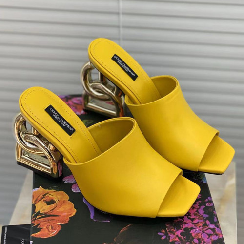 Dolce&Gabbana Womens Shoes Sandals Slippers Luxury Brand Fashion leather sandals with DG Pop 9cm heel with Original Box Whatsapp 