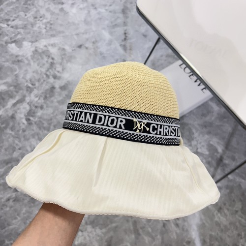 Dior Womens Bucket Hat Straw Hat Luxury Brand Design Dior Cap with Original Box  