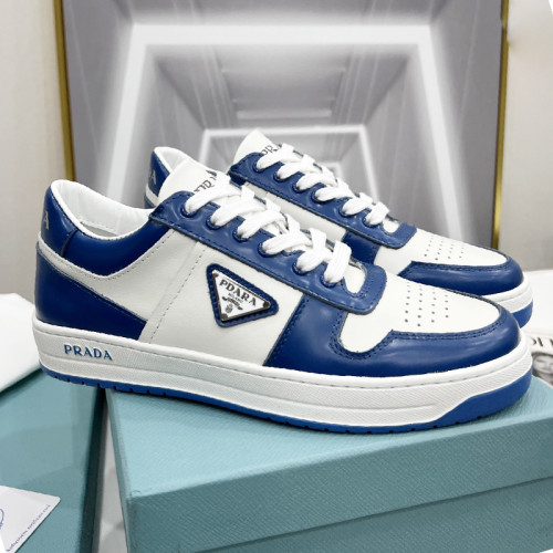 Prada Mens Shoes Casual Luxury Brand Breathable Sneakers with Original Box Downtown leather sneakers 2EE364_3LKG_F098Z