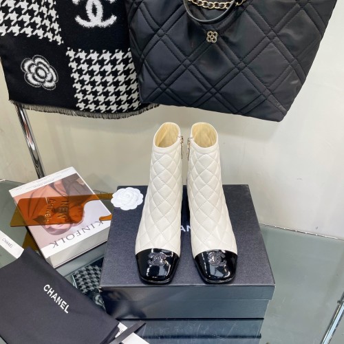 Chanel Womens Shoes Boots Luxury Brand Design with Original Box Women Fashion Ankle Boots Booties 4.5cm Heel