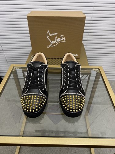 Christian Louboutin Mens Shoes Sneakers Luxury Brand Red Bottom Design Sports Footwears with Original Box