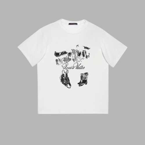 Louis Vuitton Luxury Brand Men Womens Short Sleeve T-Shirt   