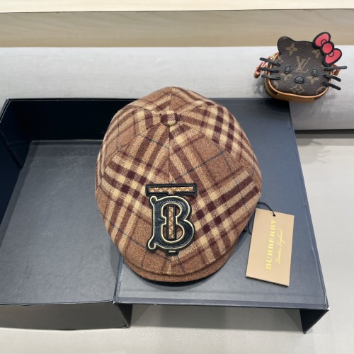 Burberry Womens Cap Beret Hat Luxury Brand with Original Box  