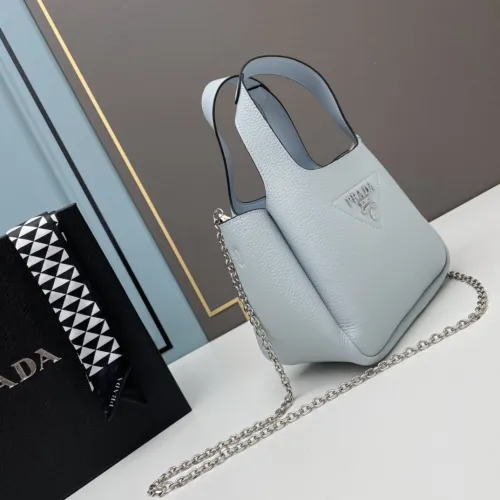 Prada Womens Shoulder Bags Leather Shopping Bag with Original Box